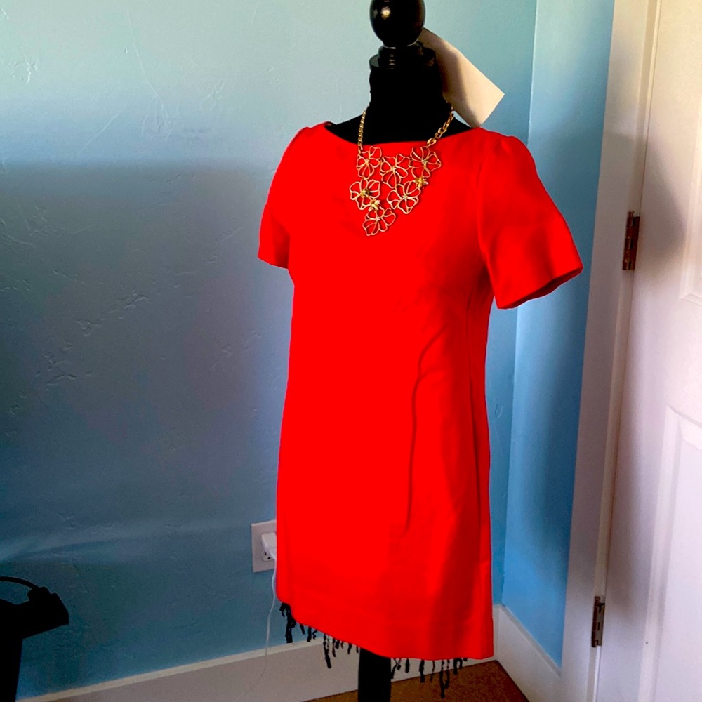 NWOT Maeve Anthropologie red mini bow back 8P
